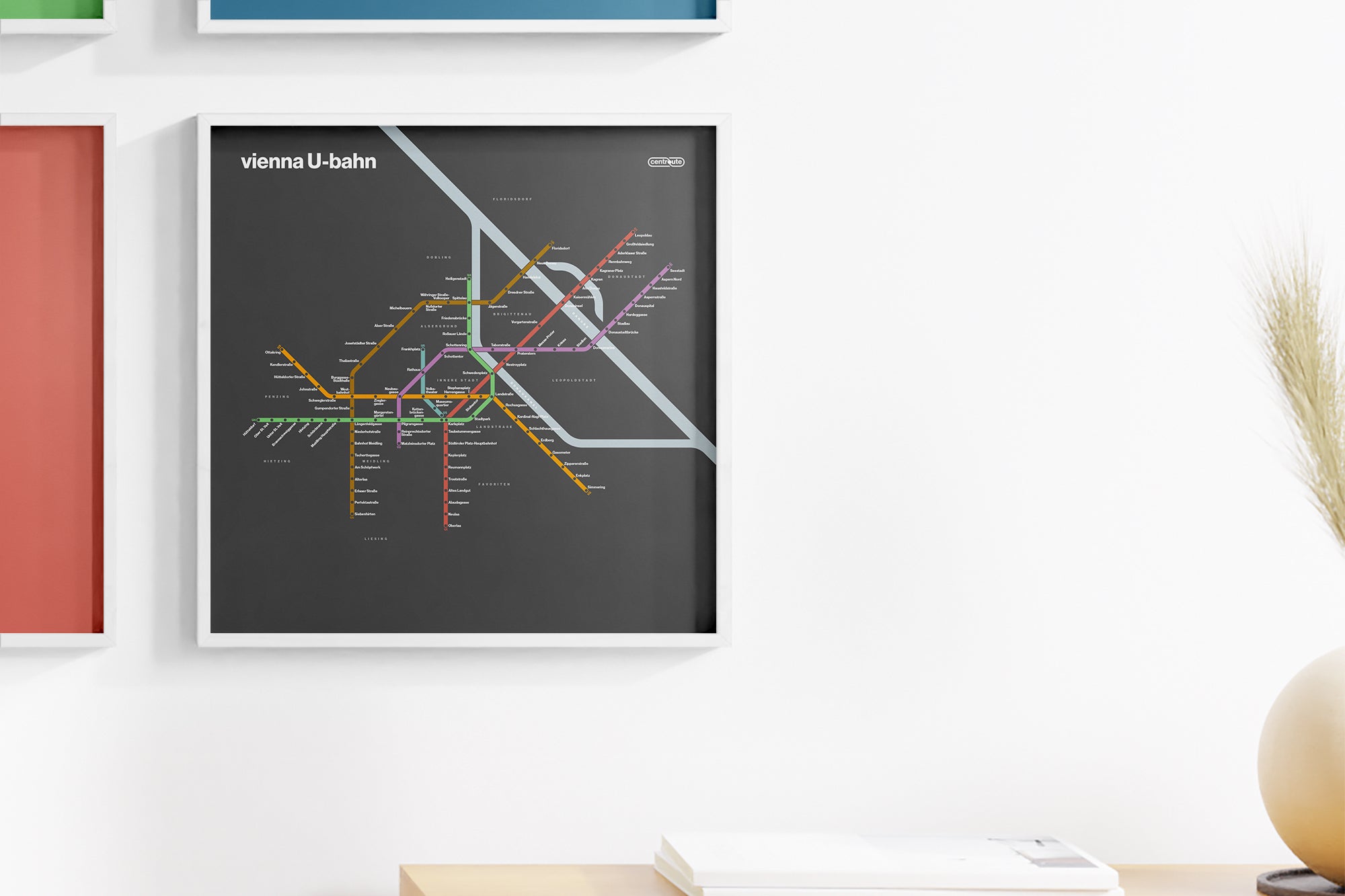 Vienna U-Bahn / Dark Mode System Map
