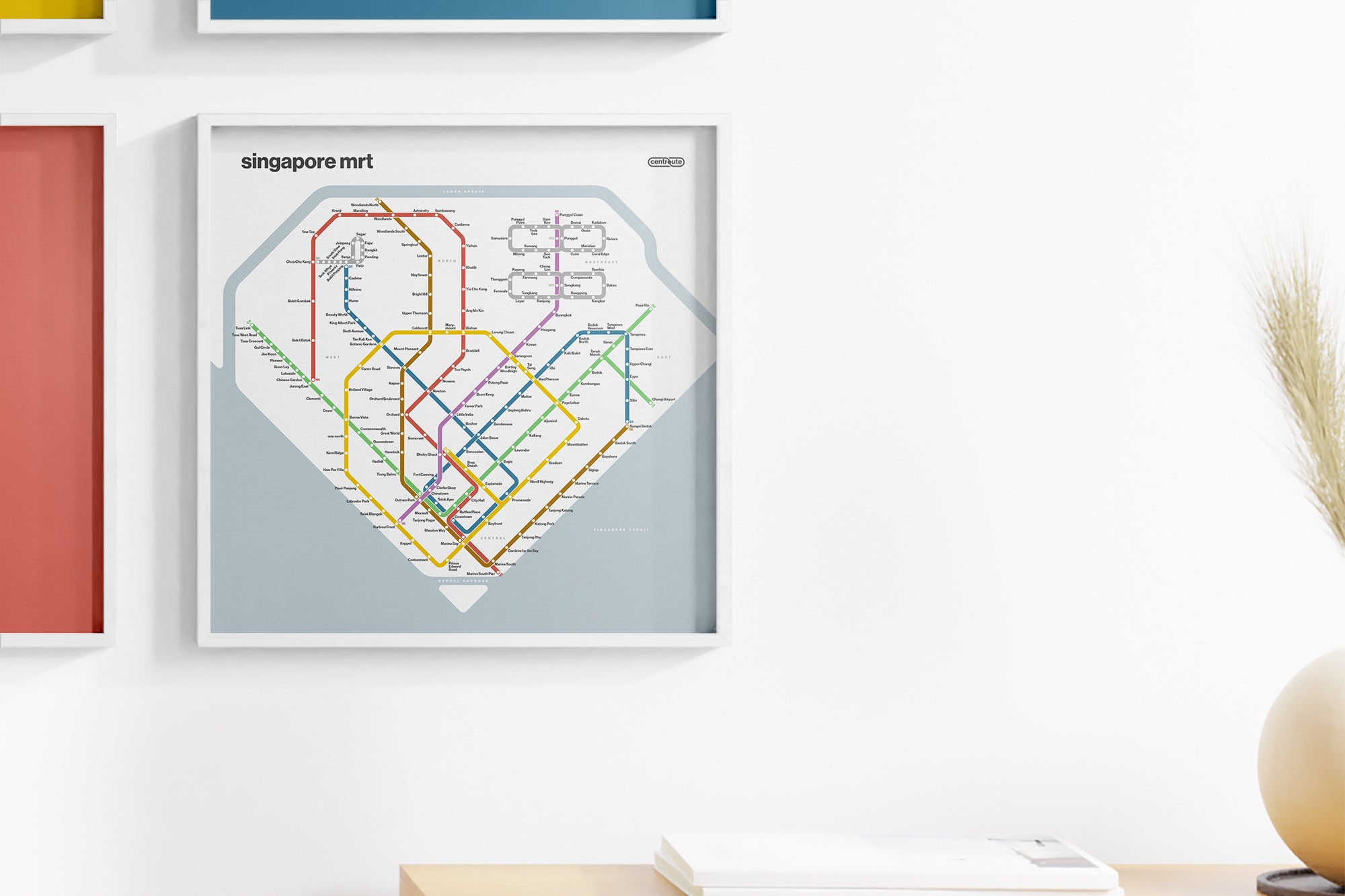 Singapore MRT 新加坡地铁系统 / Light Mode System Map