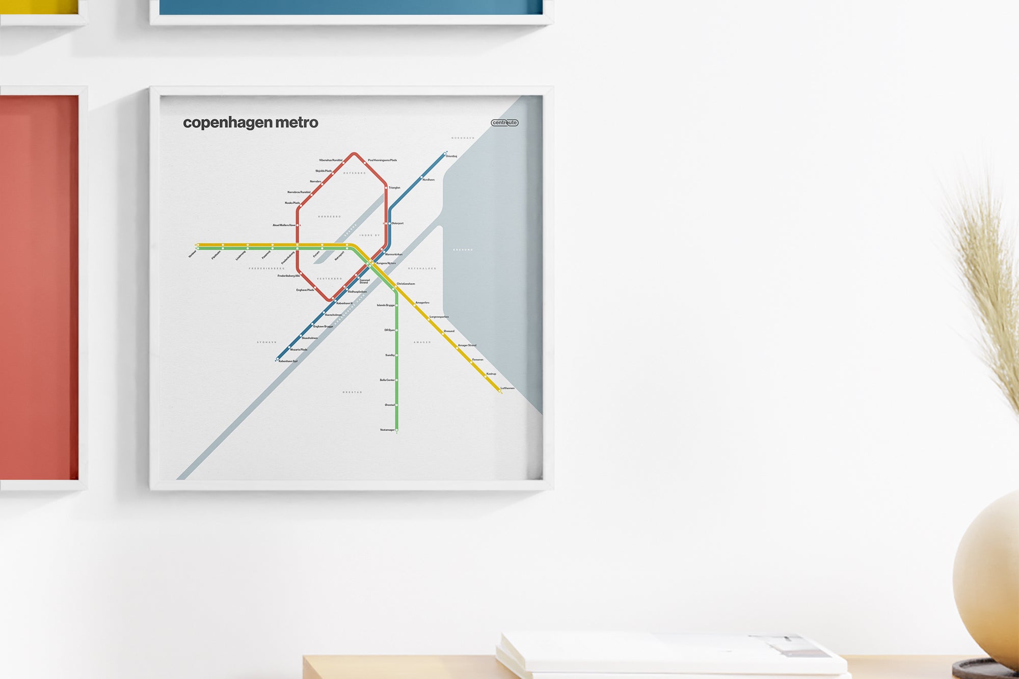 Copenhagen Metro / Light Mode System Map
