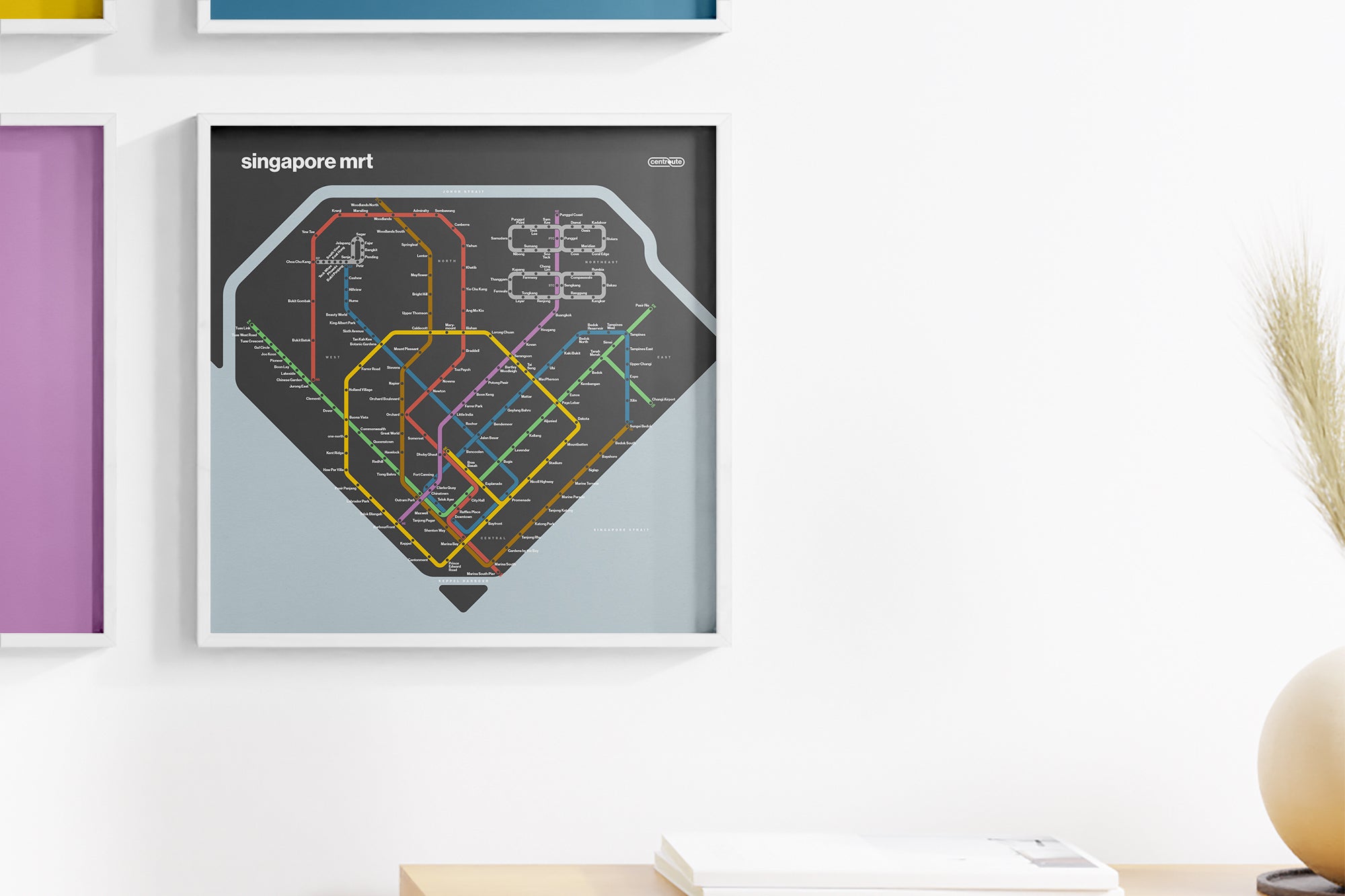 Singapore MRT 新加坡地铁系统 / Dark Mode System Map