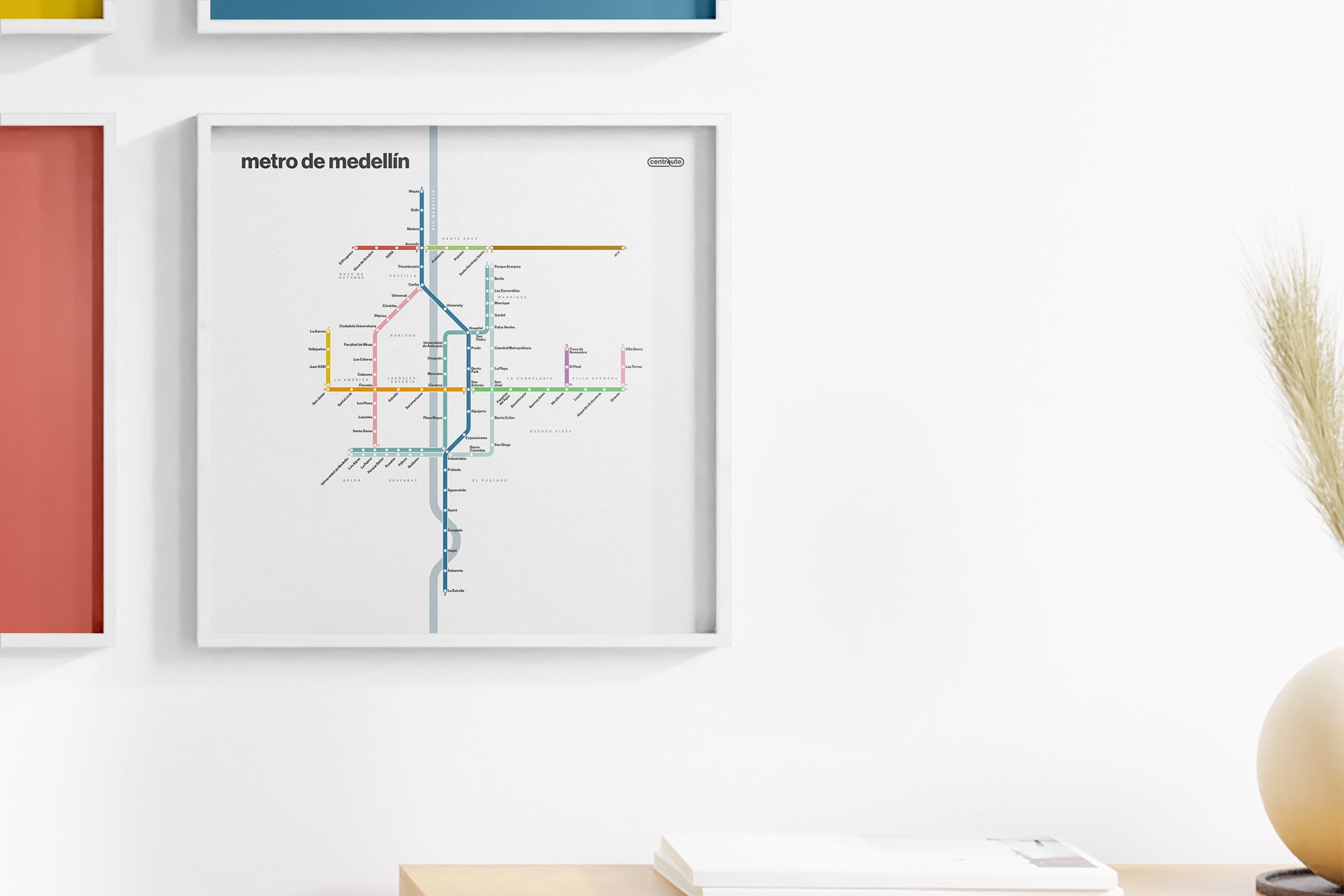 Medellín Metro / Light Mode System Map