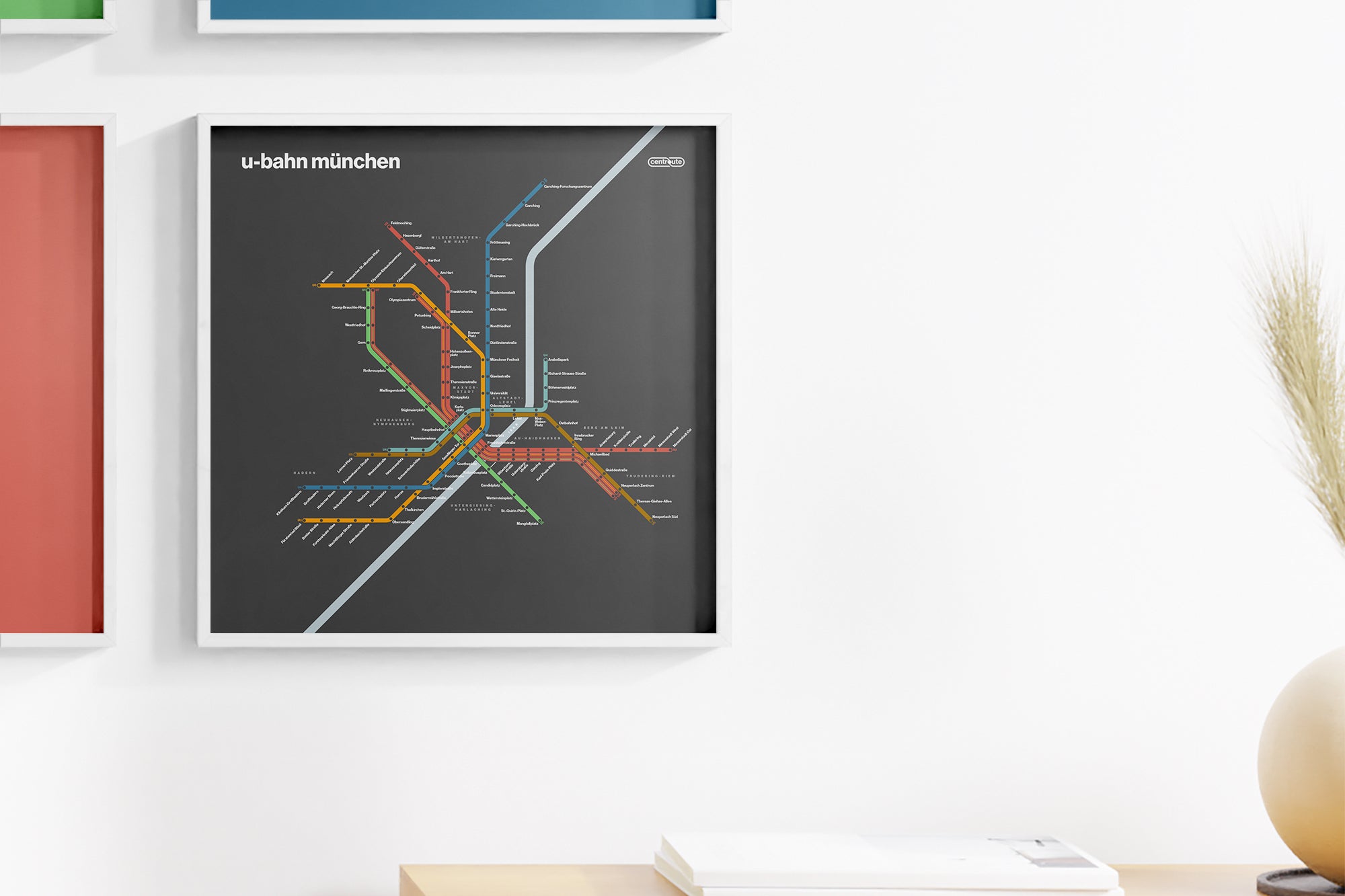 Munich U-Bahn / Dark Mode System Map