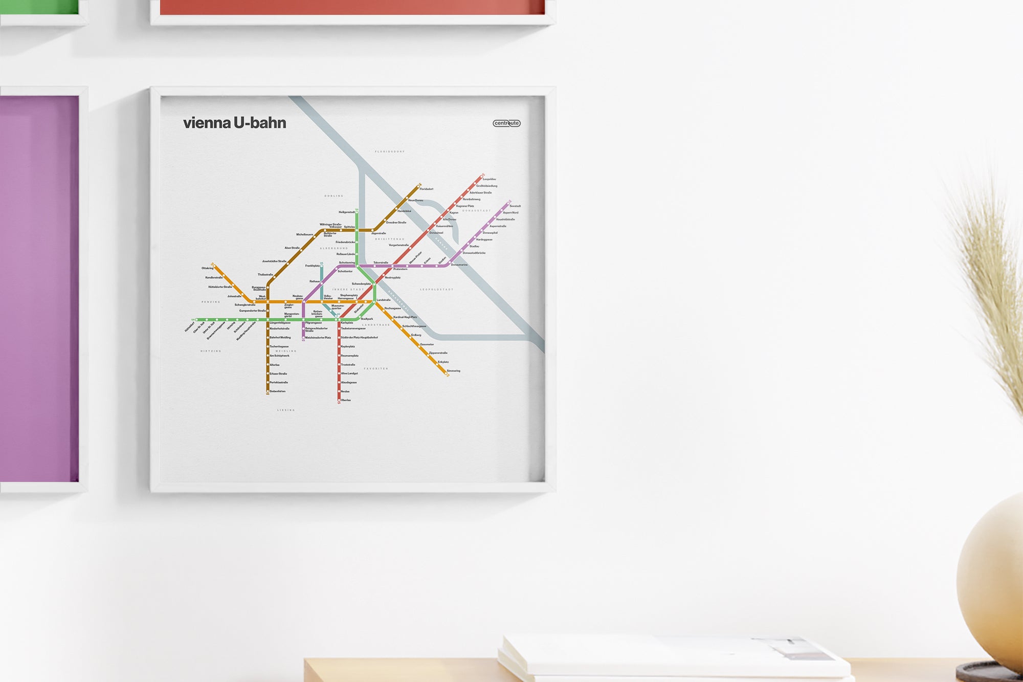 Vienna U-Bahn / Light Mode System Map