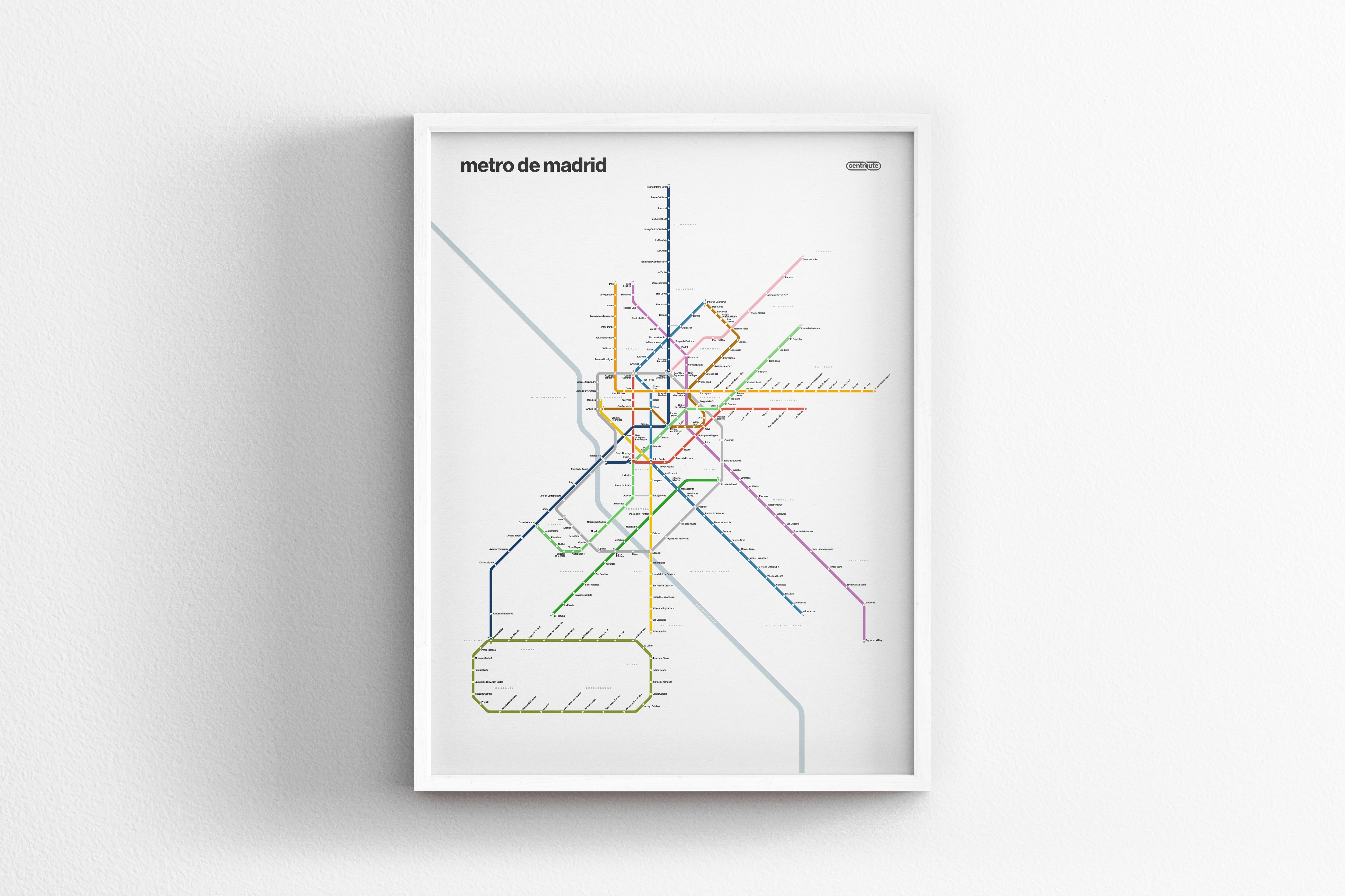 Madrid Metro / Light Mode Map