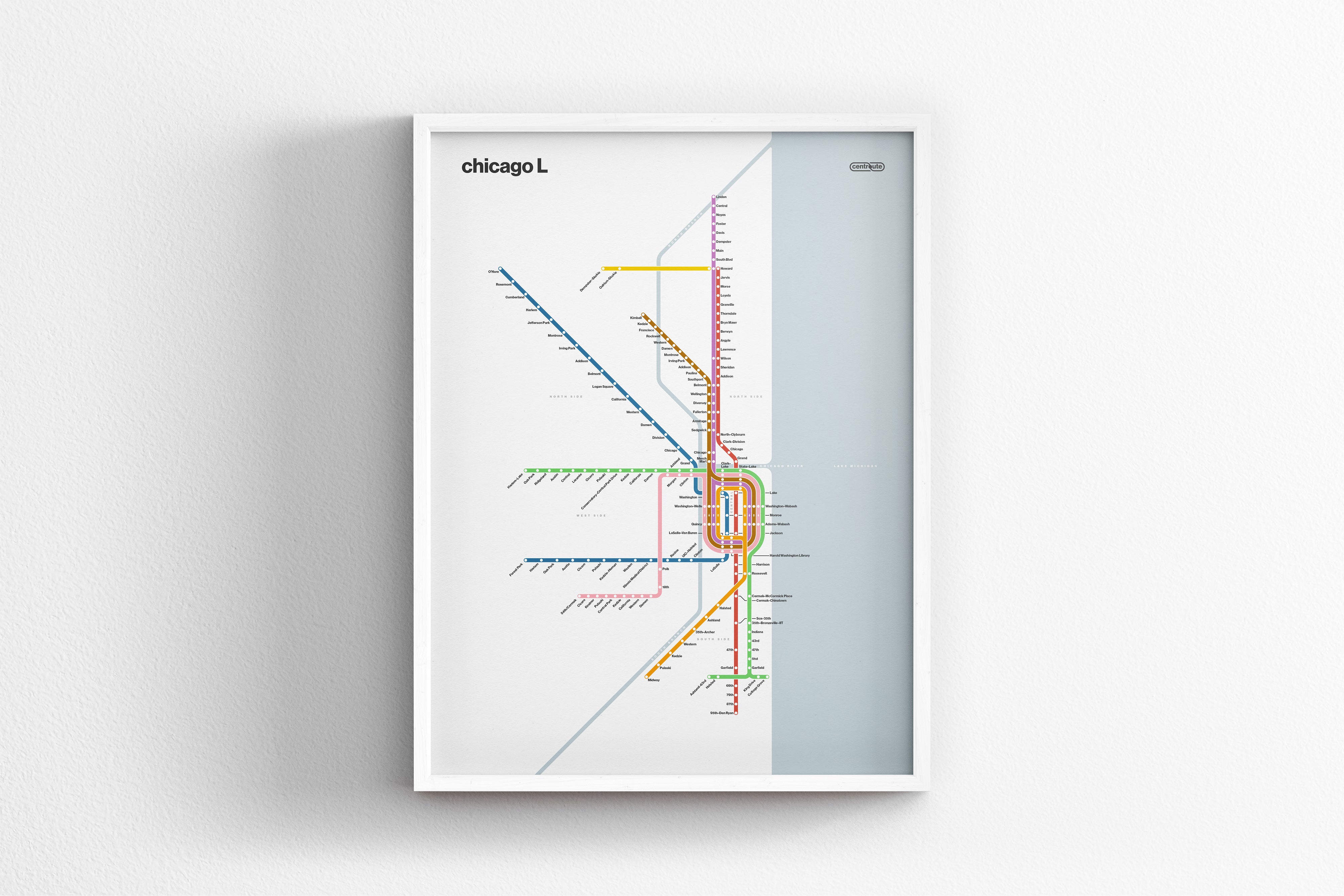 Chicago L / Light Mode System Map