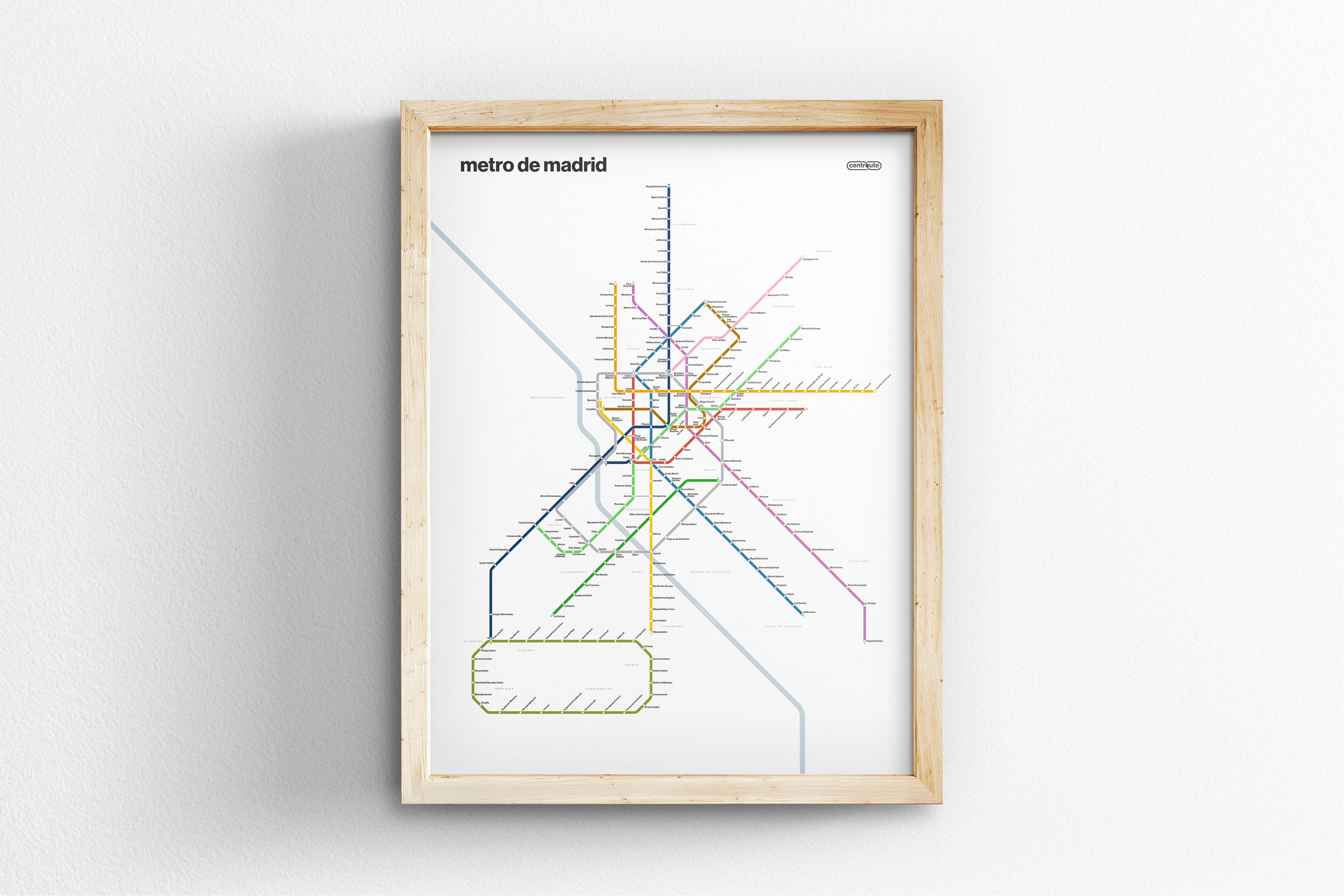 Madrid Metro / Light Mode Map