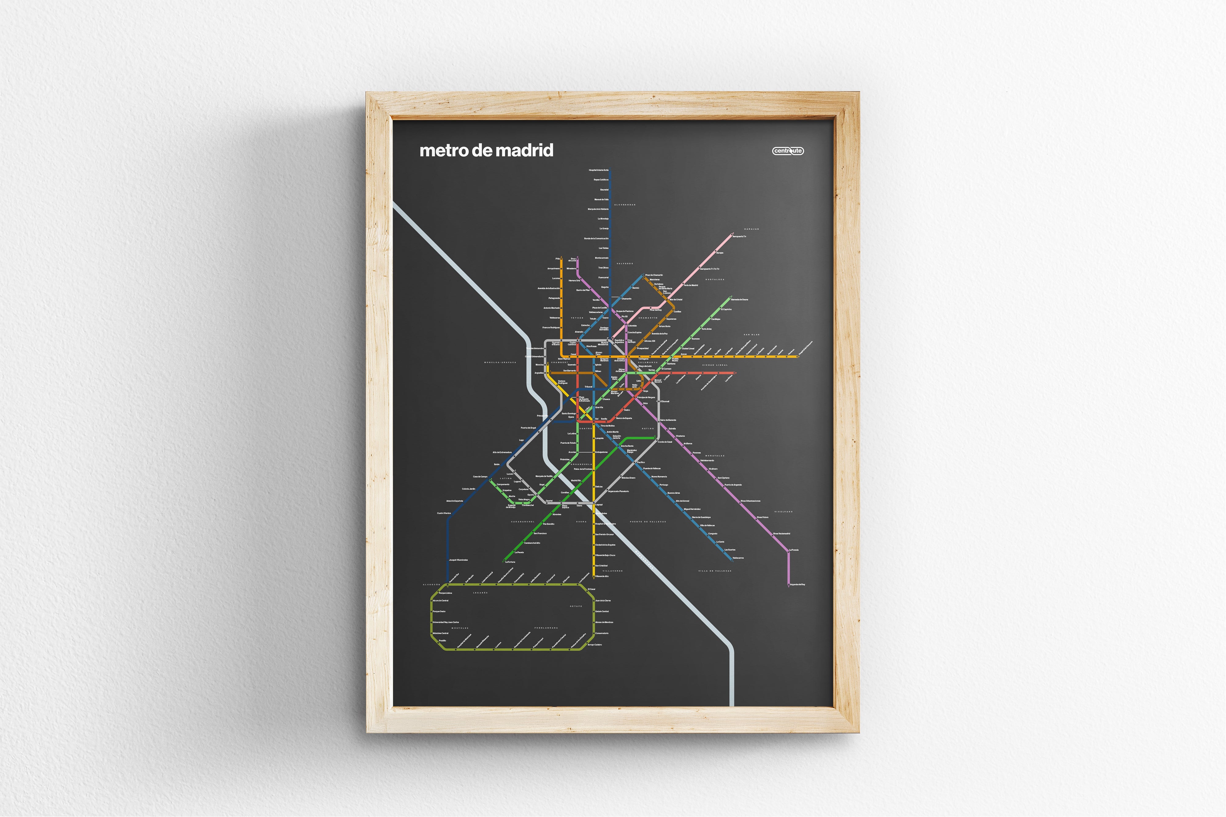 Madrid Metro / Dark Mode Map