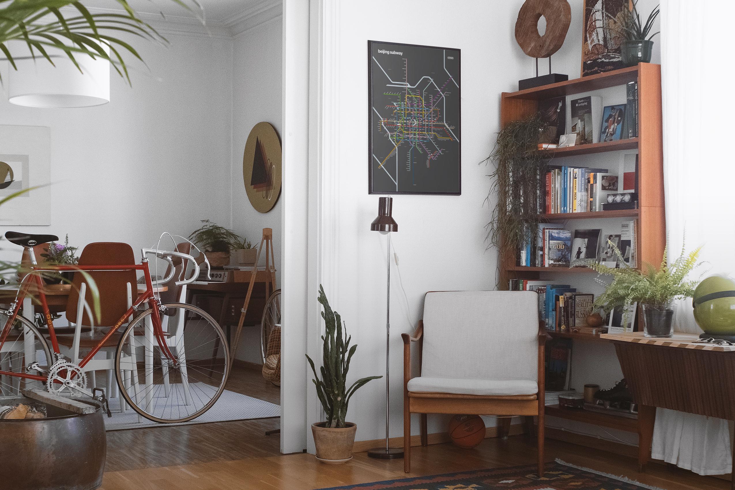 Beijing Metro / English Dark Mode System Map