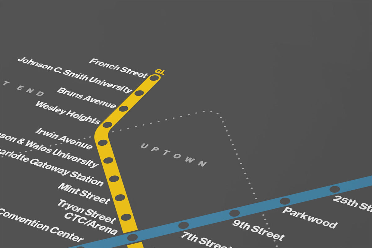 Charlotte Lynx Map – Dark Mode