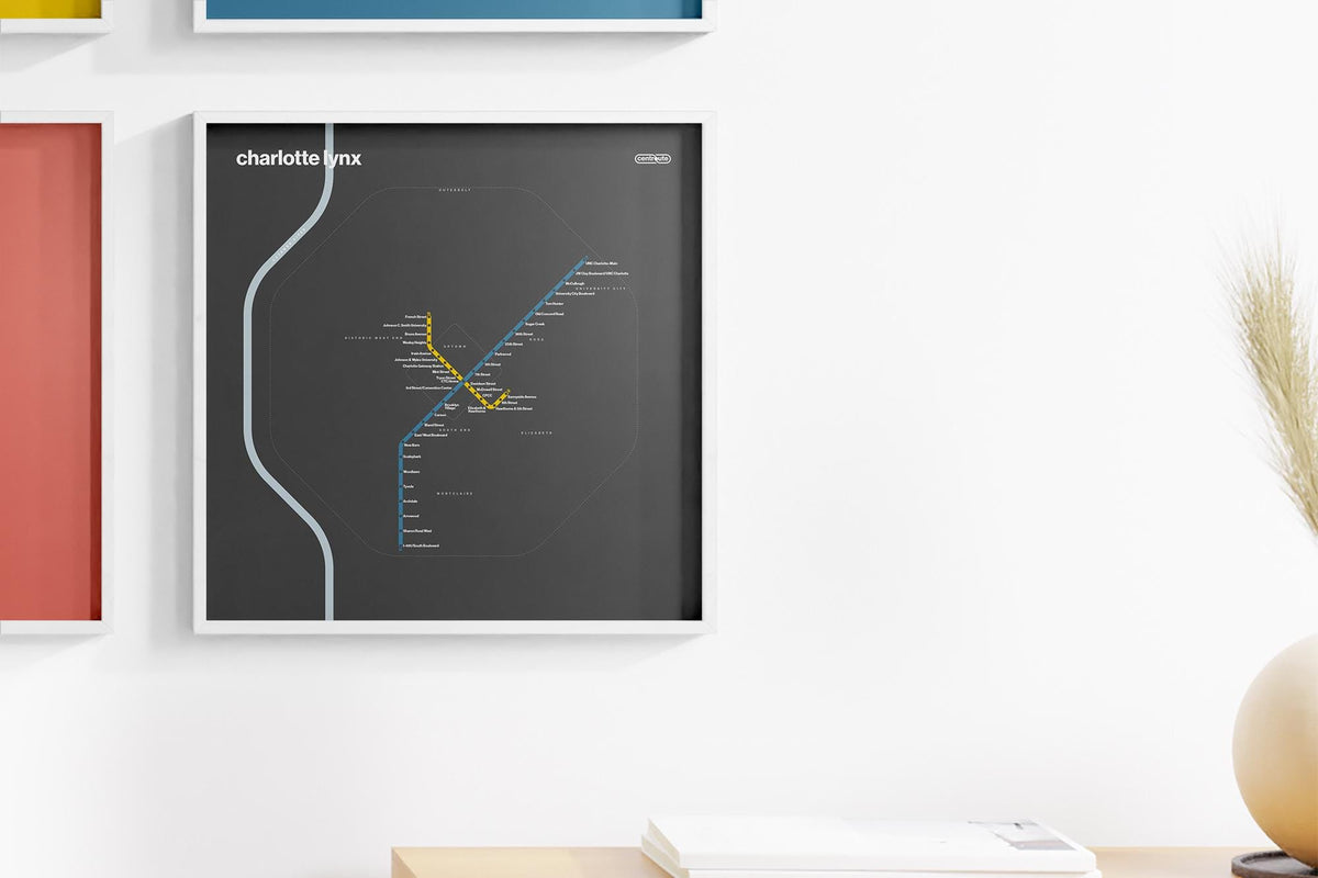 Charlotte Lynx Map – Dark Mode