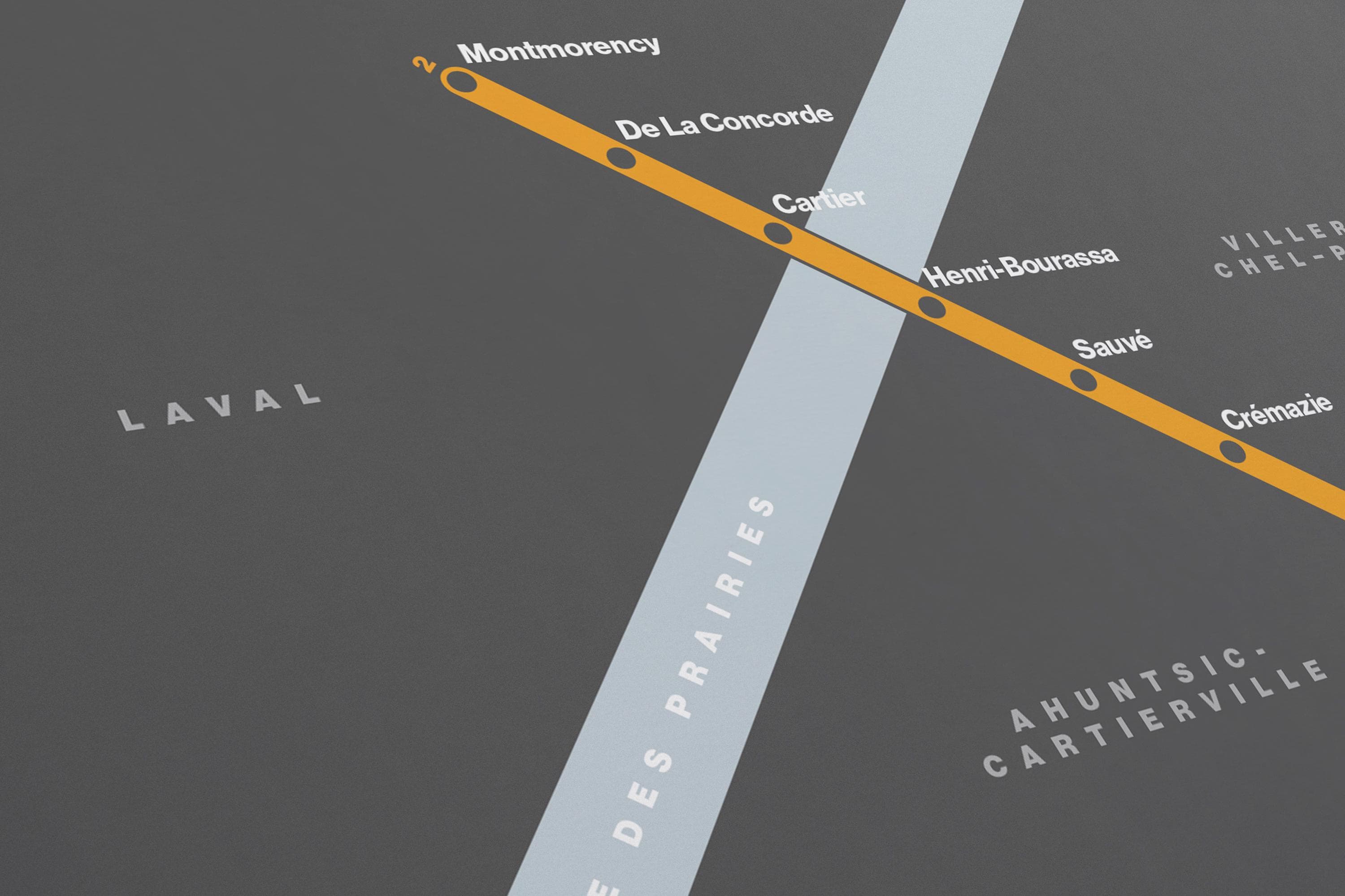 Montreal Metro / Dark Mode System Map