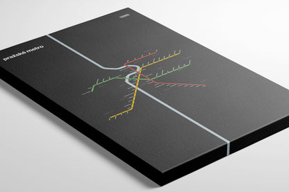 The image is a black and white illustration of a subway map, depicting a subway system with multiple lines and stations.