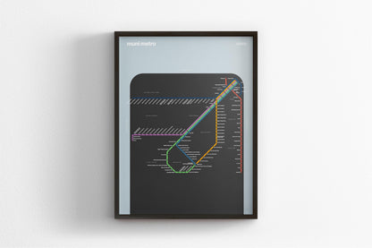 MUNI Metro Map – Dark Mode