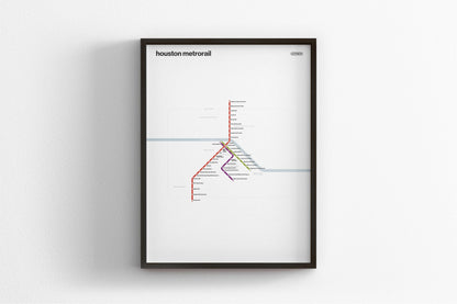 Houston METRORail Map – Light Mode
