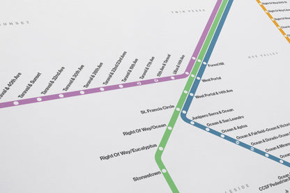 MUNI Metro Map – Light Mode
