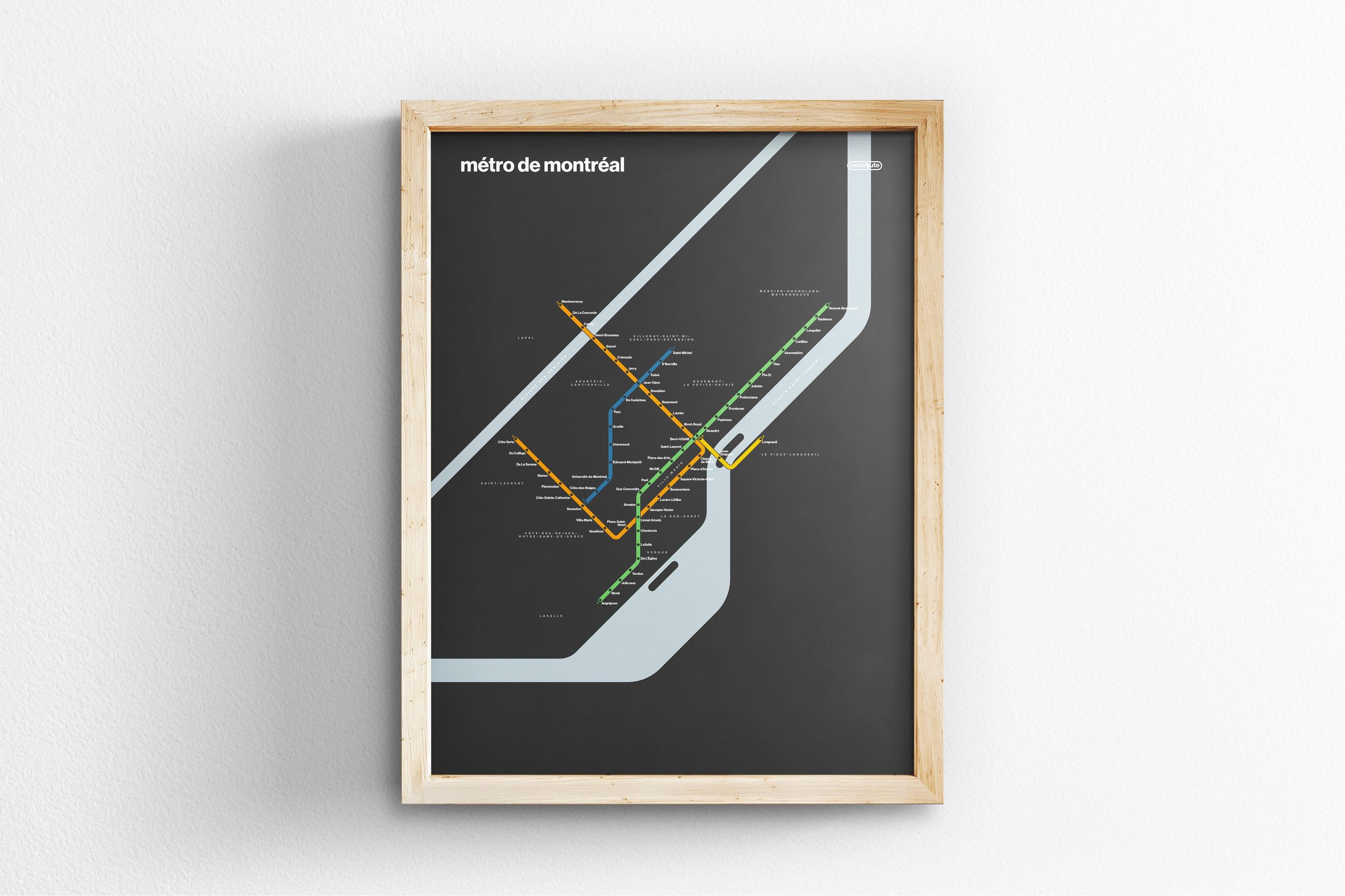 Montreal Metro / Dark Mode System Map
