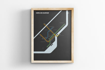 Montreal Metro / Dark Mode System Map