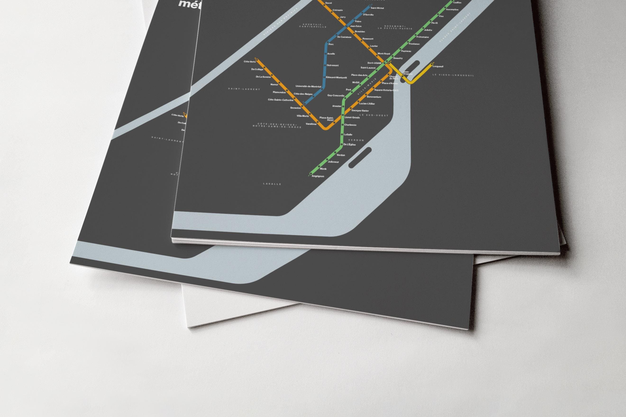 Montreal Metro / Dark Mode System Map