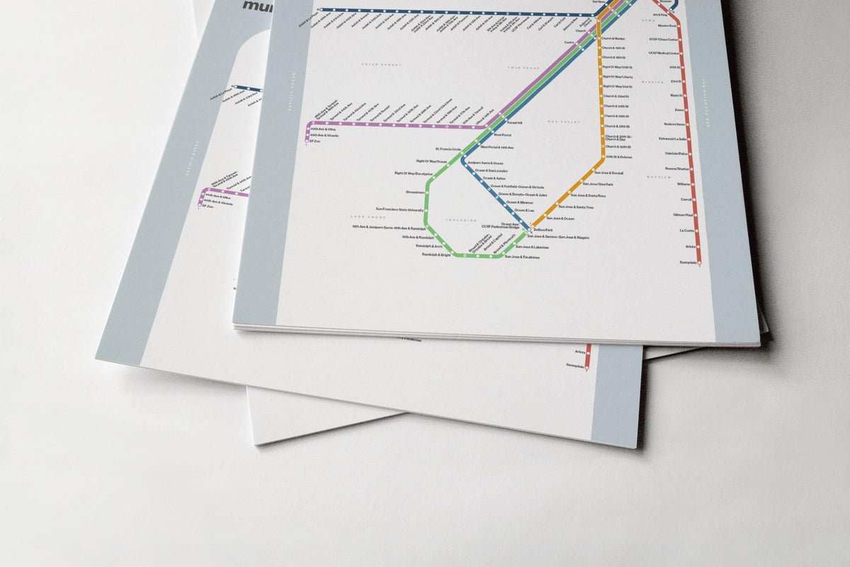 MUNI Metro Map – Light Mode