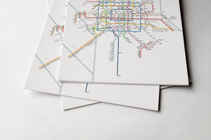 Beijing Metro / Bilingual Light Mode System Map
