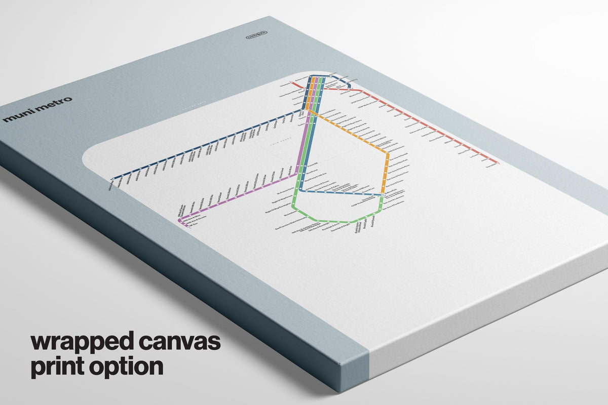 MUNI Metro Map – Light Mode