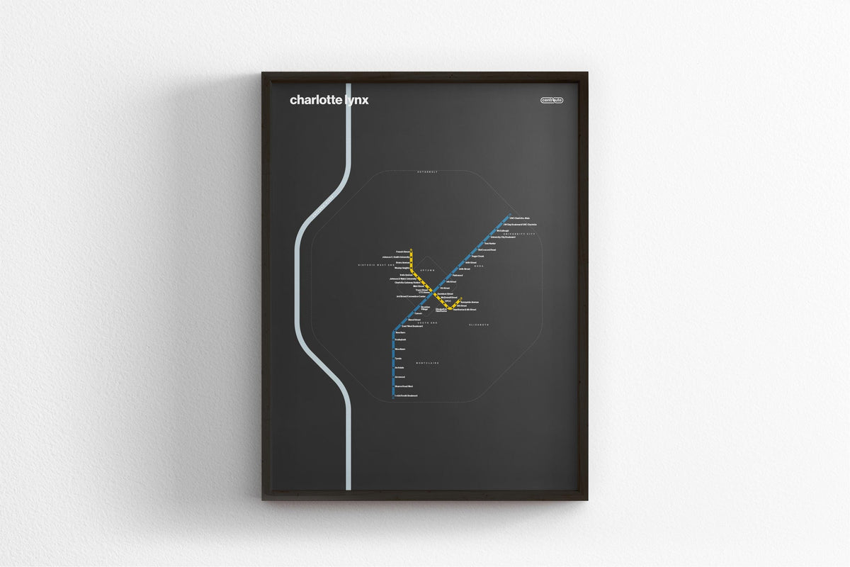 Charlotte Lynx Map – Dark Mode