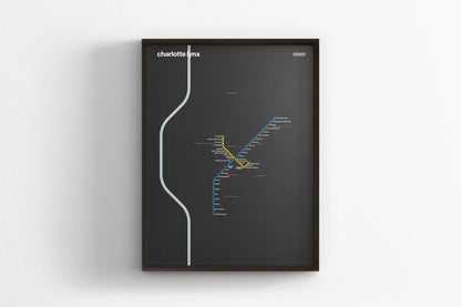 Charlotte Lynx Map – Dark Mode