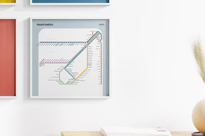 MUNI Metro Map – Light Mode