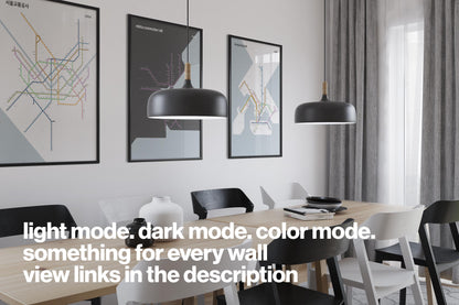 Beijing Metro / English Dark Mode System Map