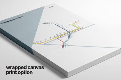 Rotterdam Metro / Light Mode System Map