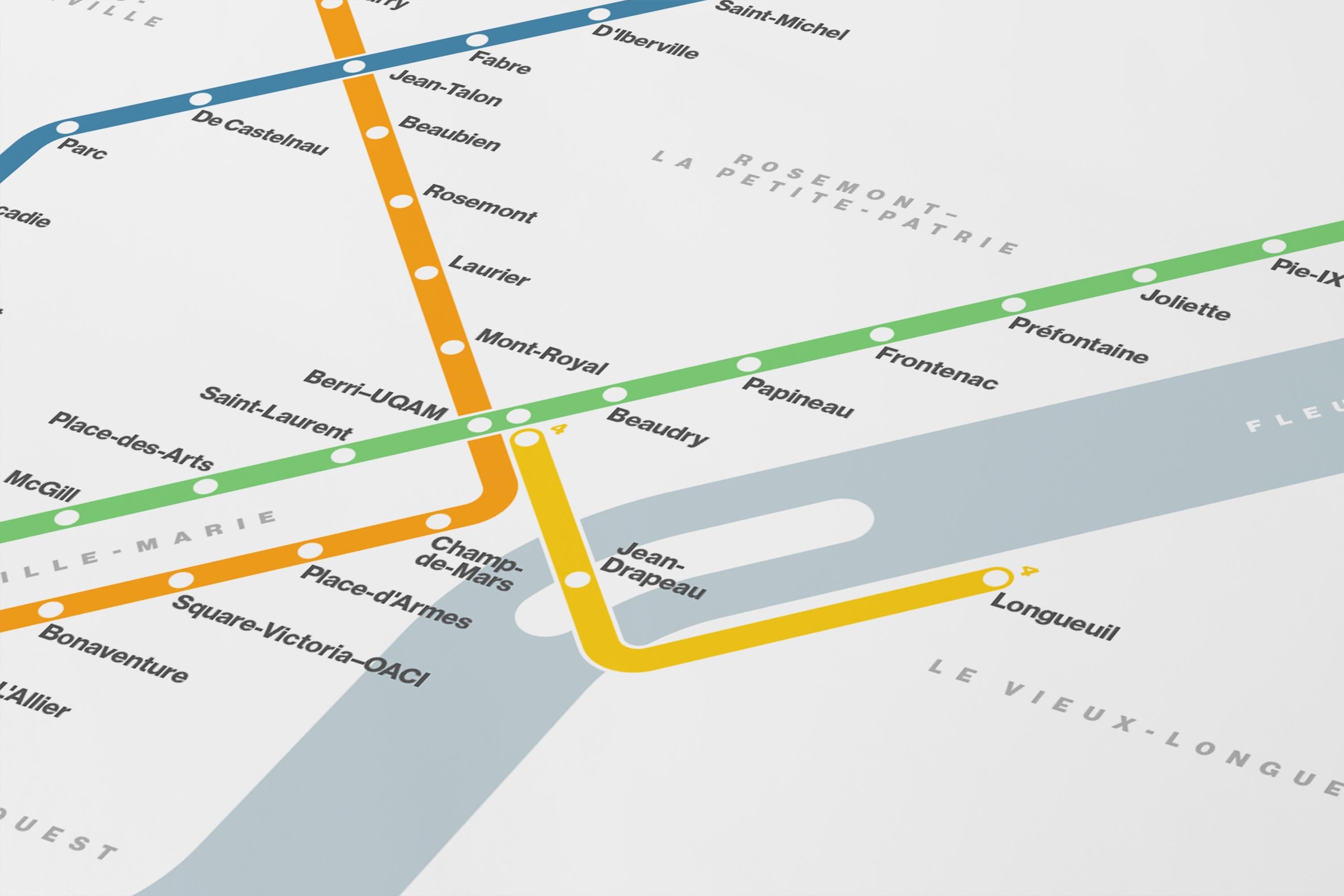 Montreal Metro / Light Mode System Map