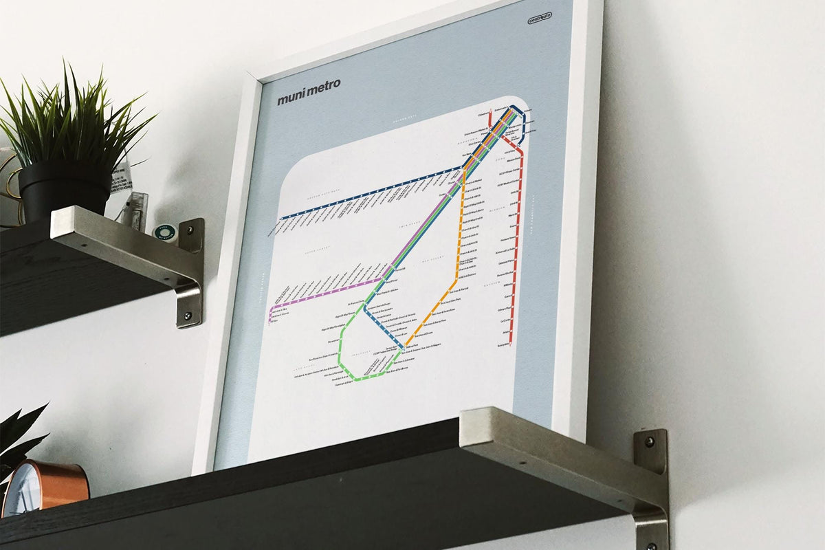 MUNI Metro Map – Light Mode