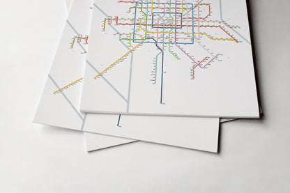 Beijing Metro / Chinese 北京地铁 Light Mode System Map