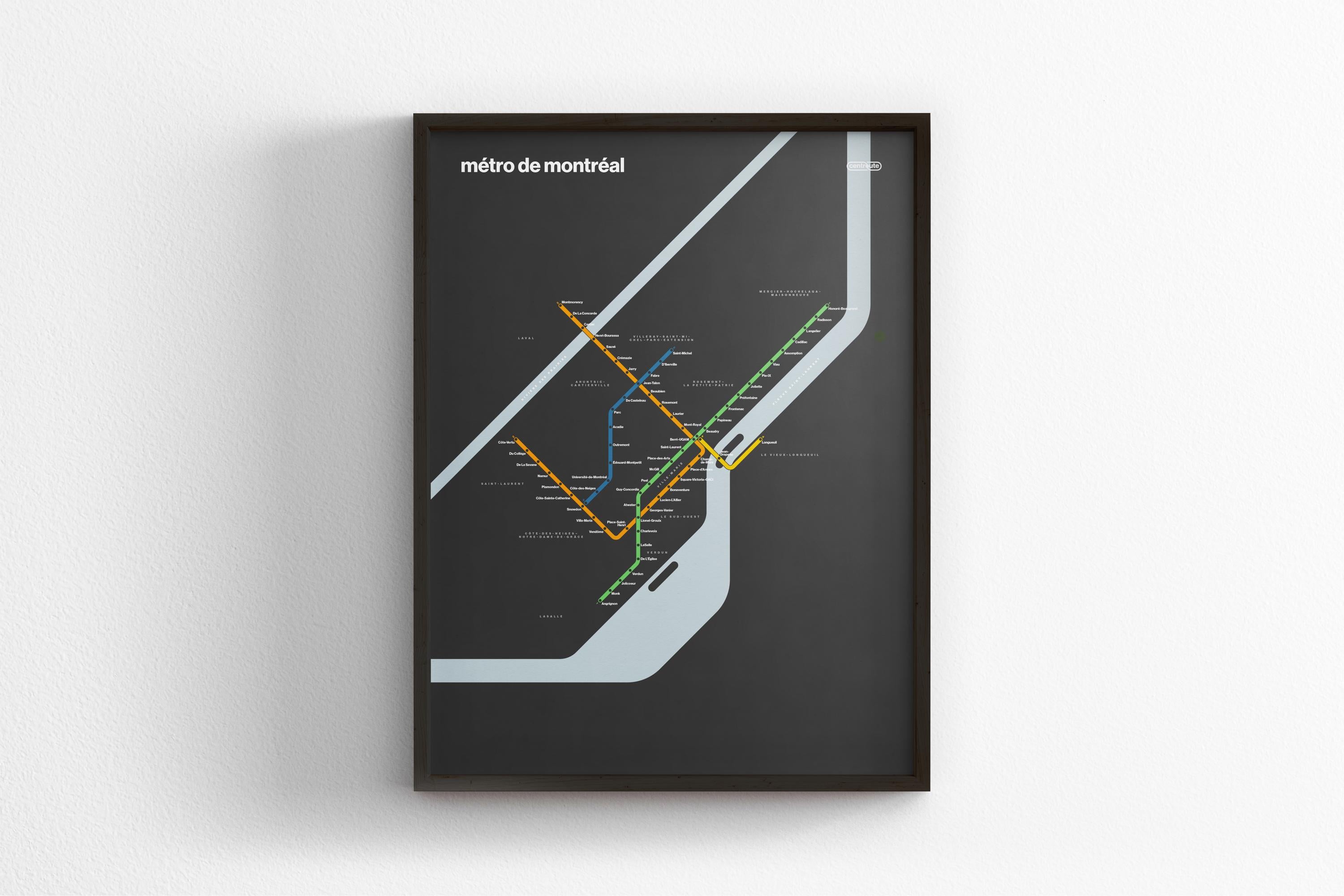Montreal Metro / Dark Mode System Map