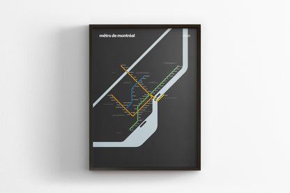 Montreal Metro / Dark Mode System Map