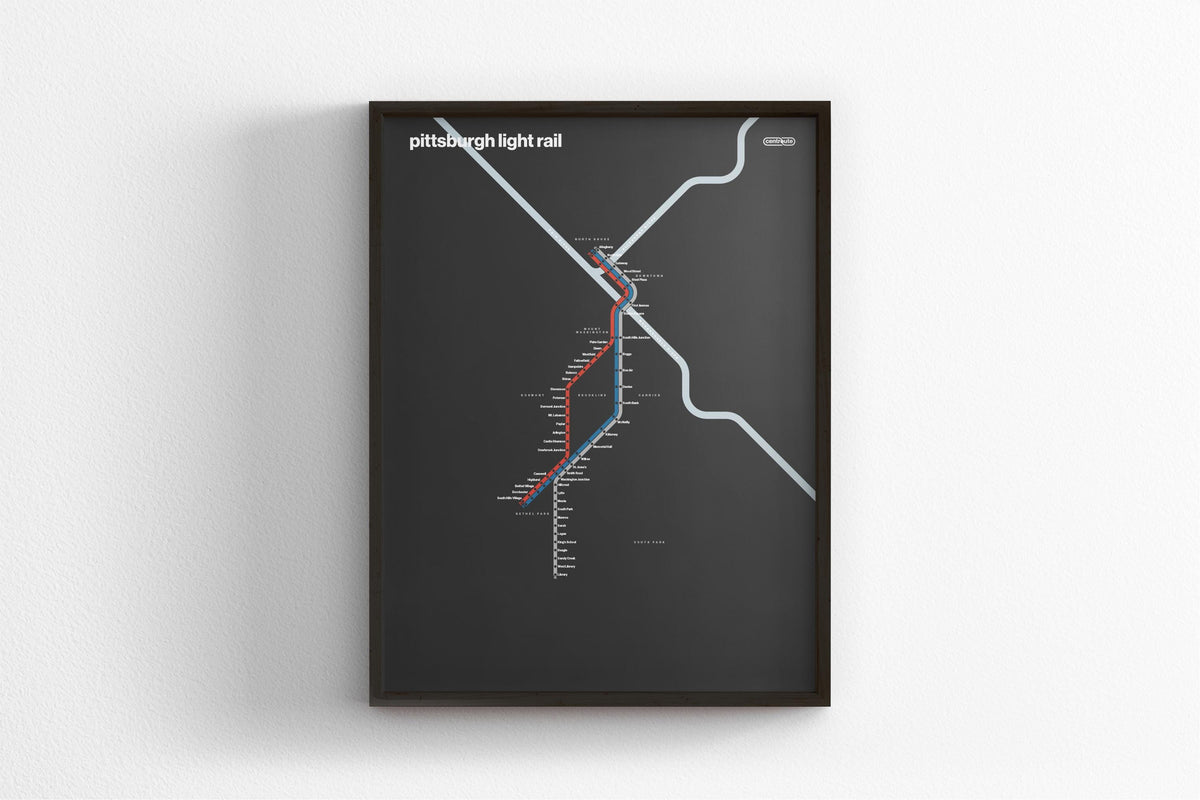 Pittsburgh Light Rail – Dark Mode