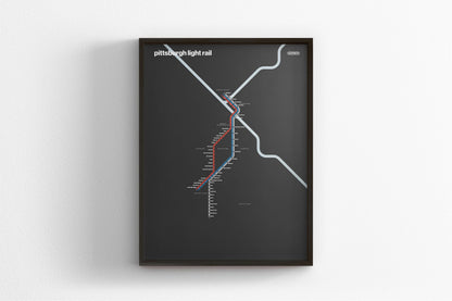 Pittsburgh Light Rail – Dark Mode
