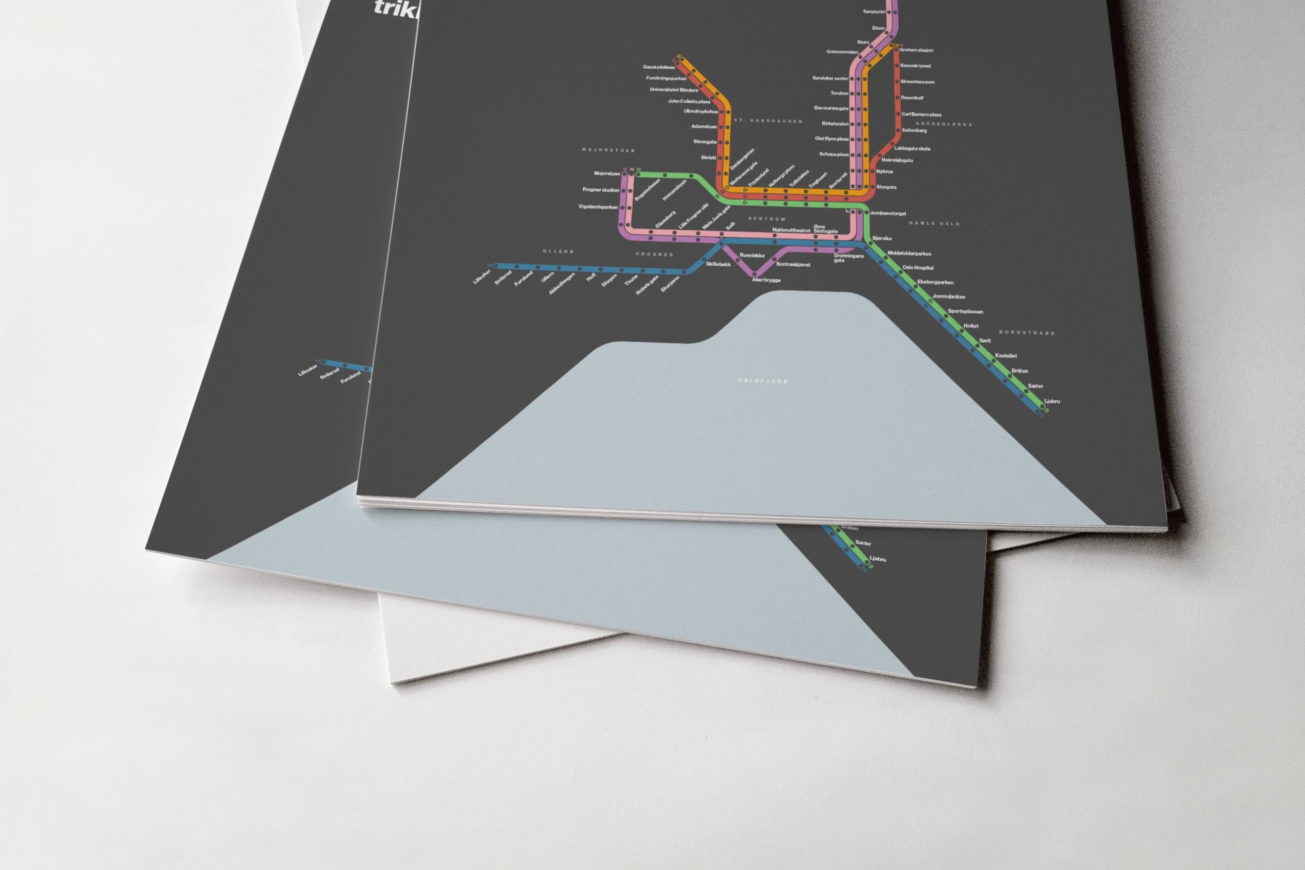 Oslo Trams / Dark Mode System Map