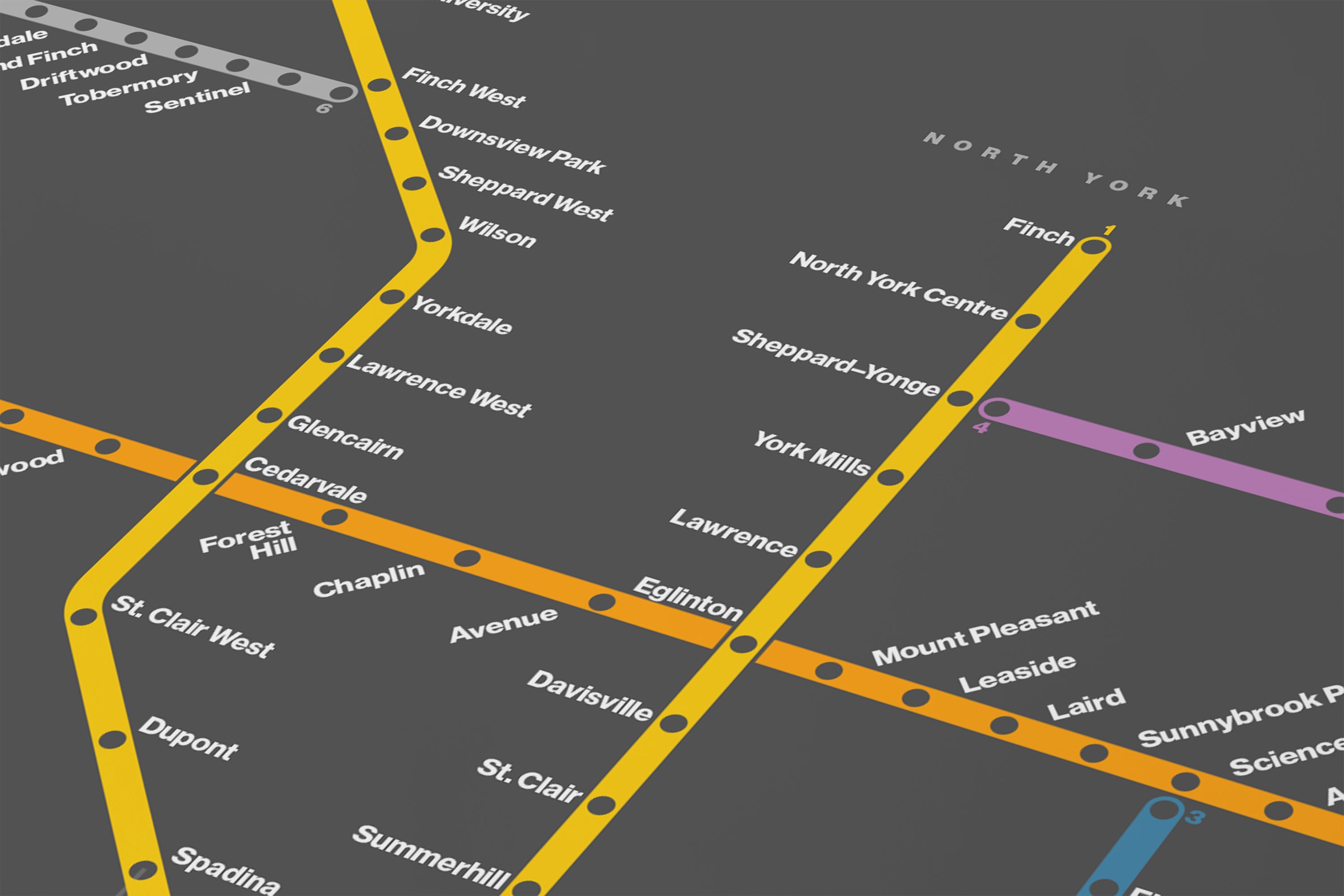 The image is a subway map showing the routes and stops of a public transportation system.