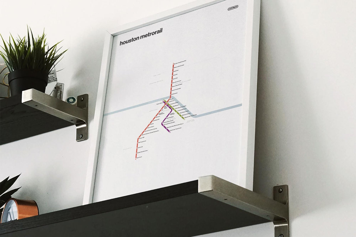 Houston METRORail Map – Light Mode