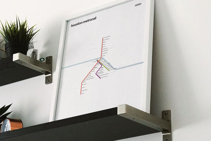 Houston METRORail Map – Light Mode