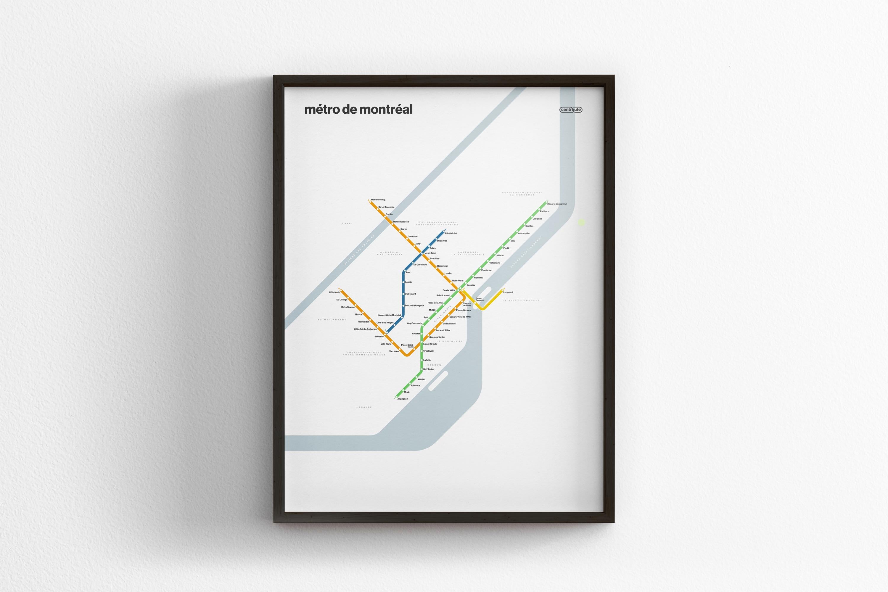 Montreal Metro / Light Mode System Map