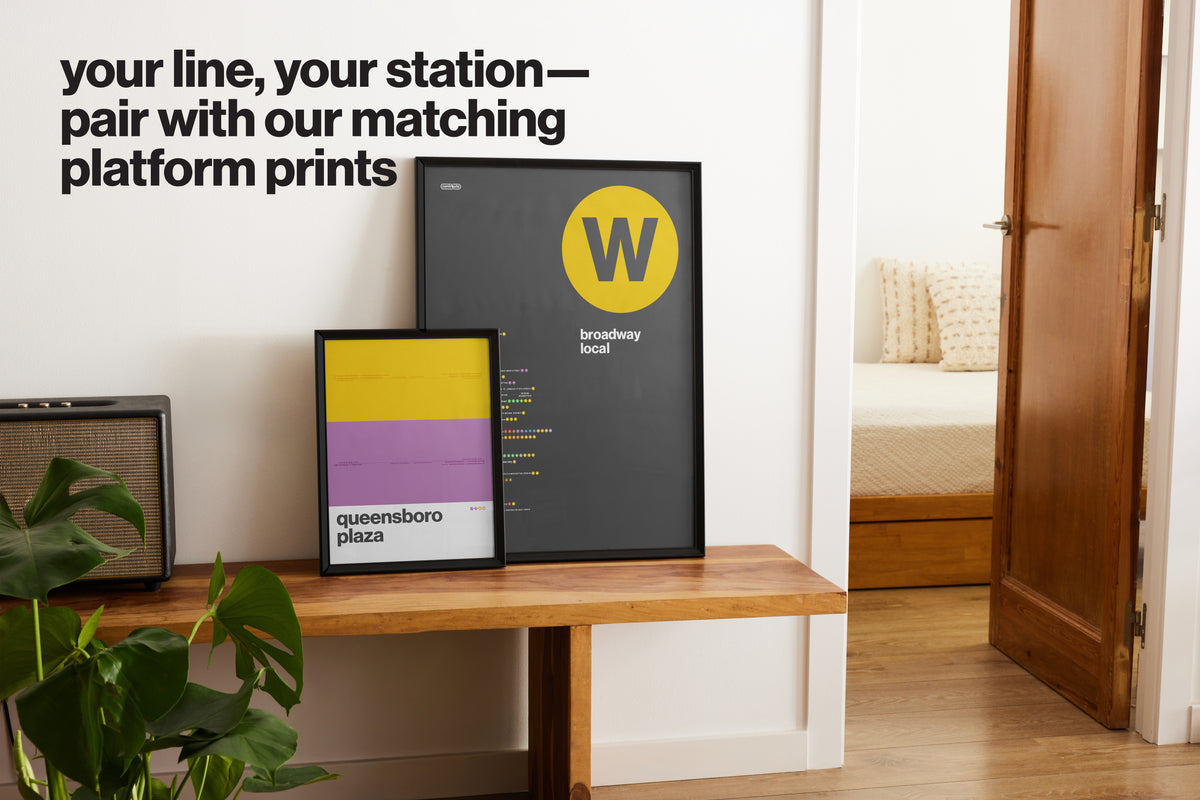 W Train Platform Print – NYC Subway