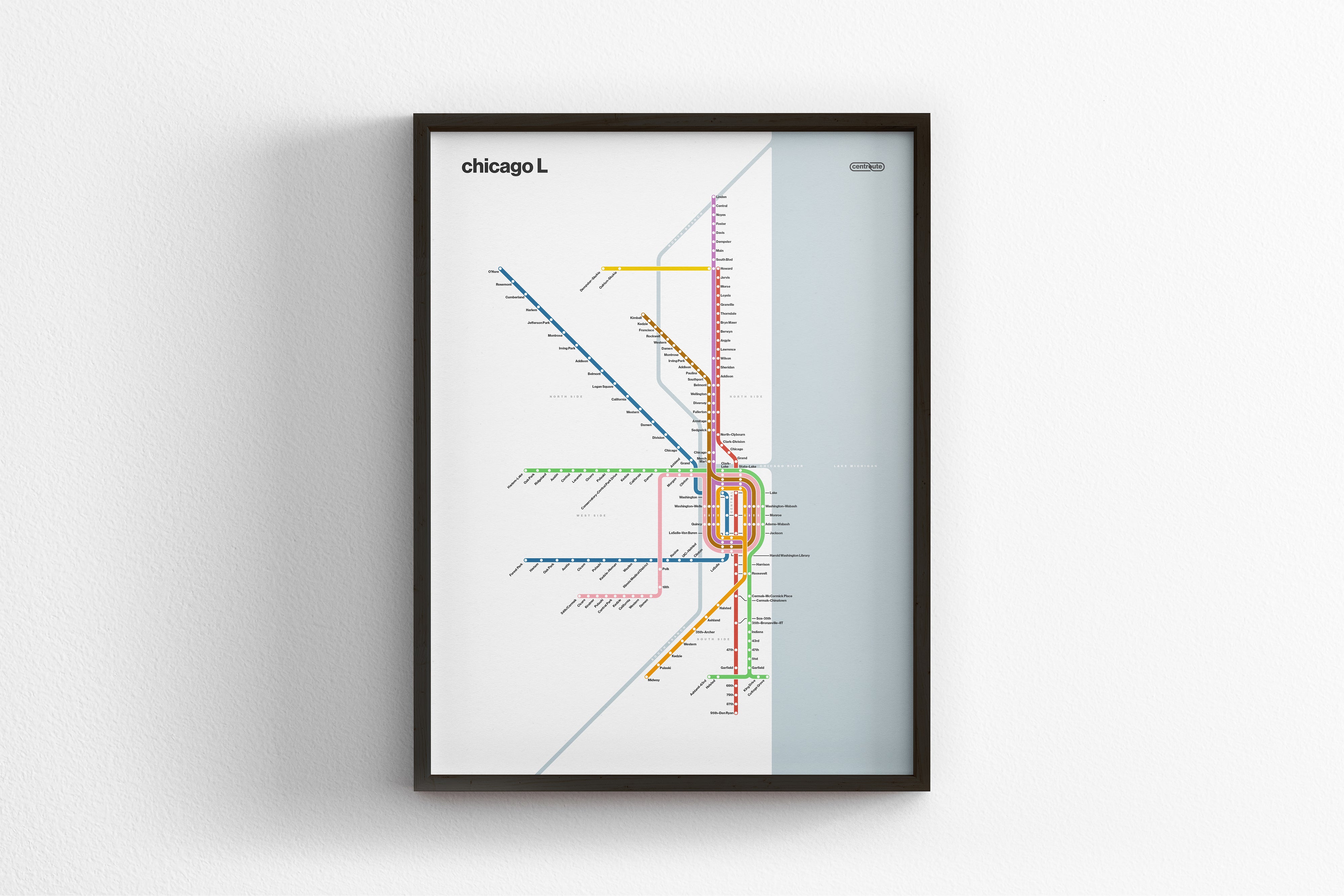 Chicago L / Light Mode System Map
