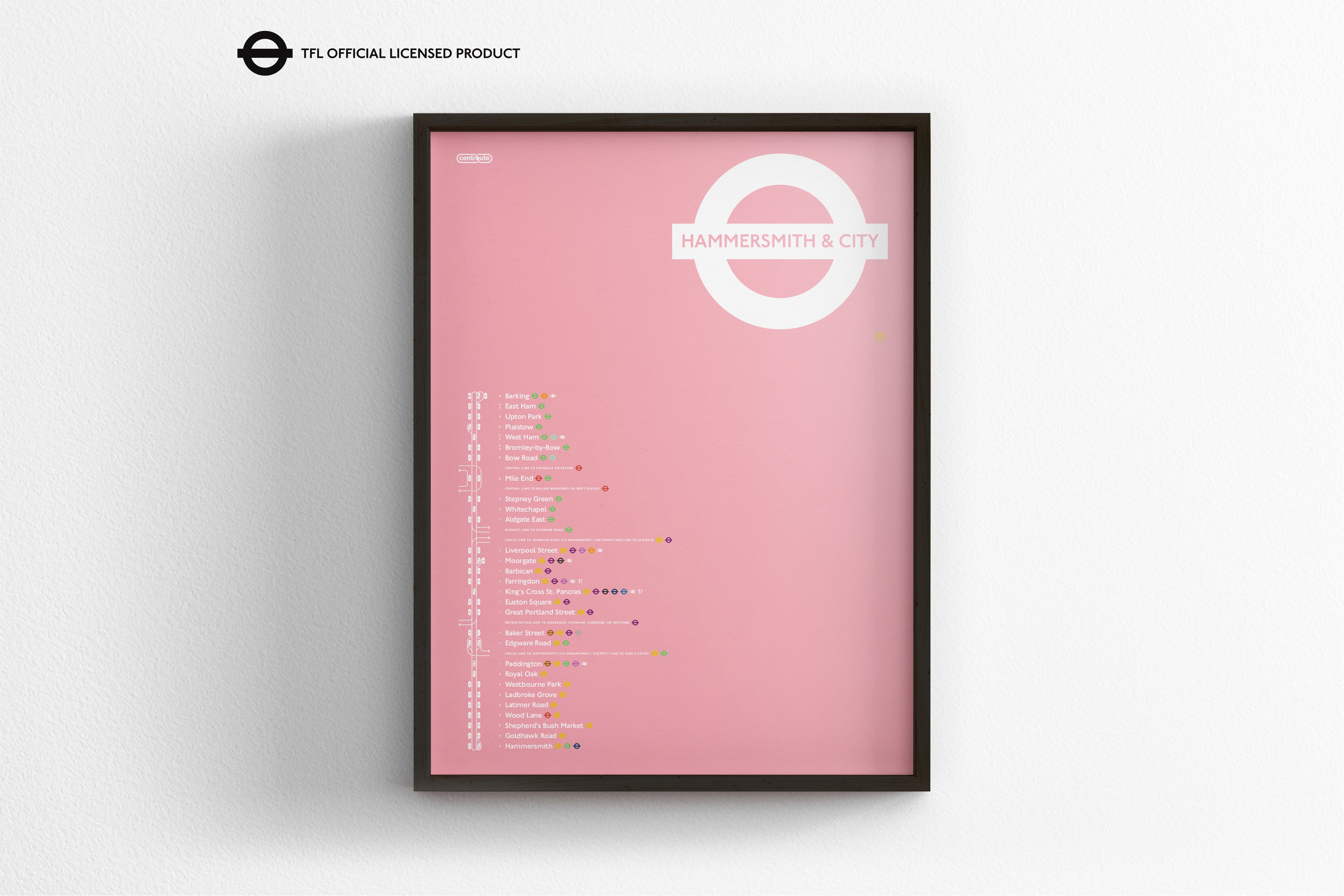 Hammersmith & City Line Platform Print – London Underground