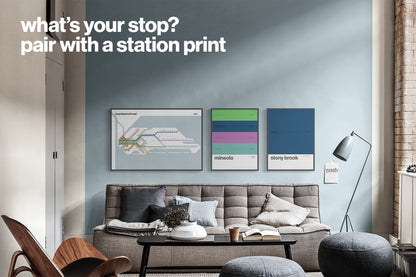 LIRR Long Island Rail Road / Light Mode System Map