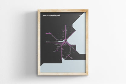 Boston Commuter Rail / Dark Mode System Map
