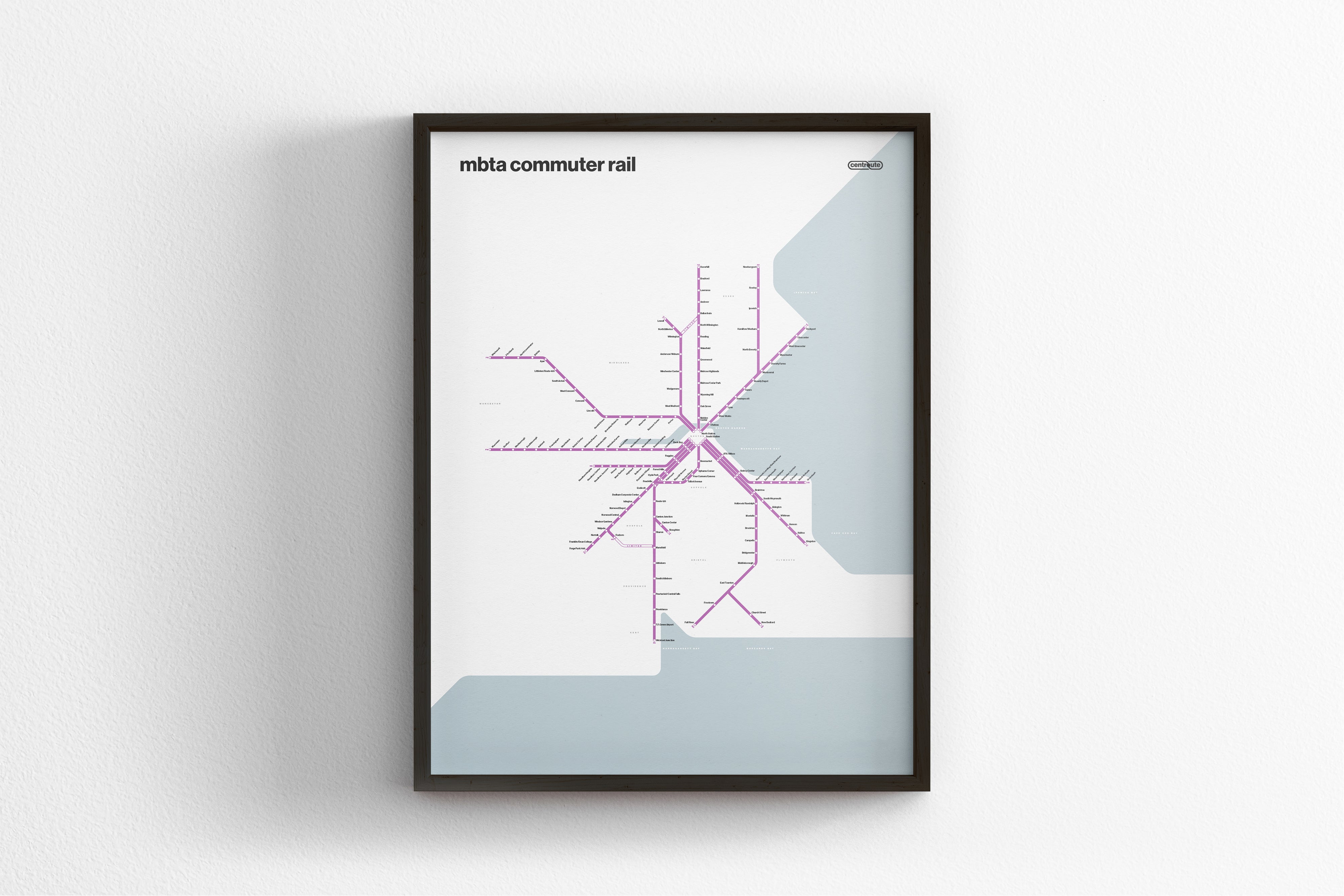 Boston Commuter Rail / Light Mode System Map