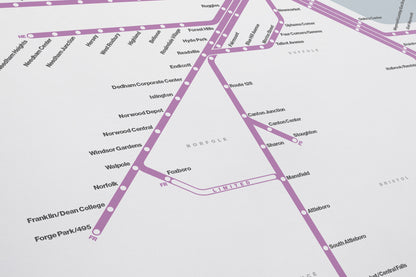 Boston Commuter Rail / Light Mode System Map
