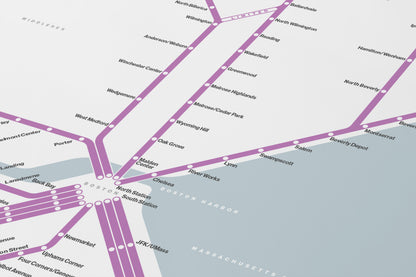 Boston Commuter Rail / Light Mode System Map